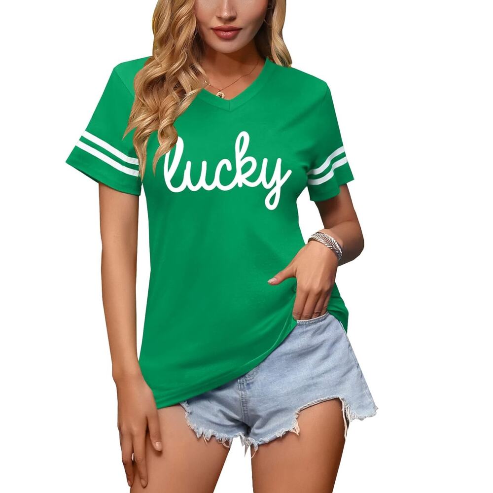 LIVE & TELL • LAT Lucky St Pattys Patricks Day Short Sleeve Tee T-shirt
